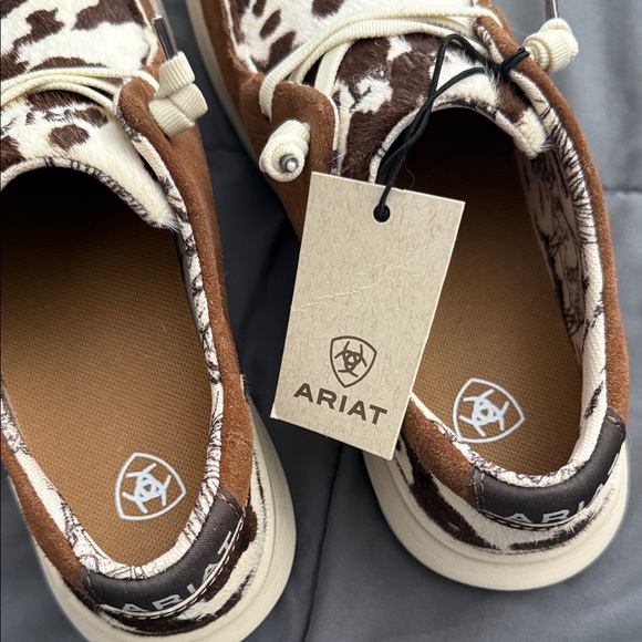 Ariat Cow Hair Print Hilo Slip On Suede Shoes Women 7.5 NEW - Picture 9 of 10
